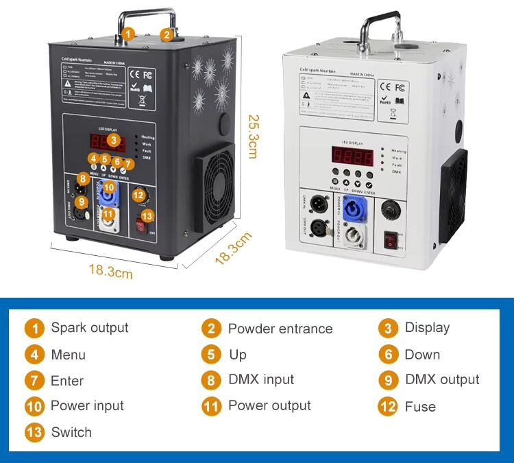 750W コールドスパークマシン：イベント向け産業用グレードのCE／RoHS認証コールドフレイムシステム