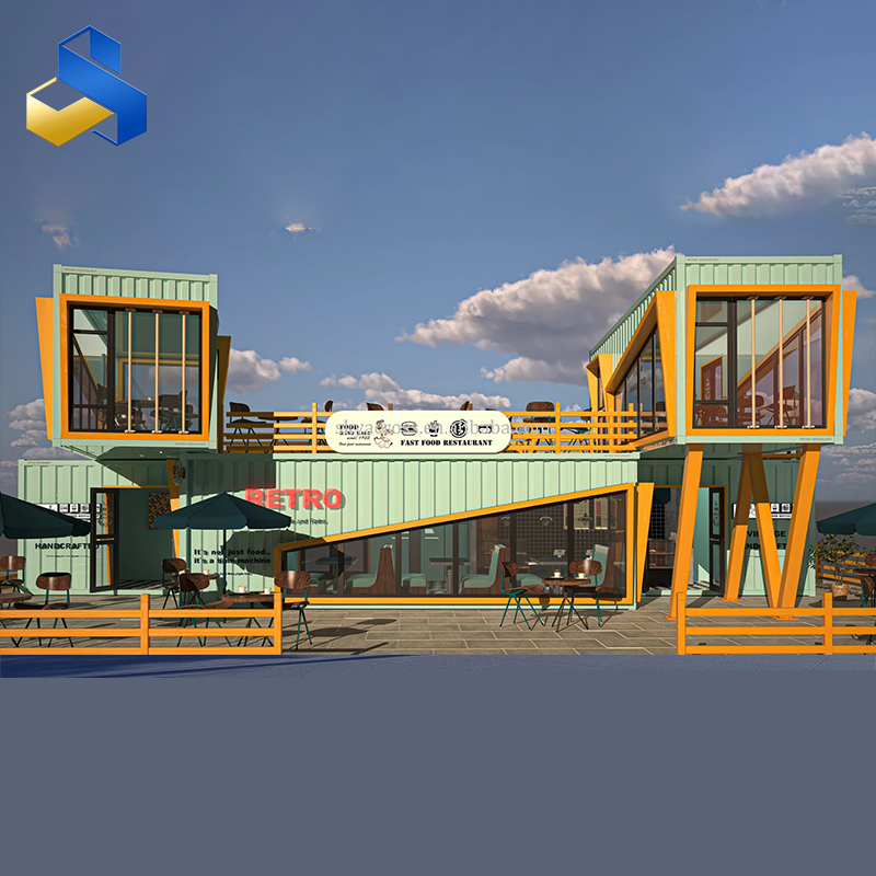 Custom modular container homes for large street-side stores