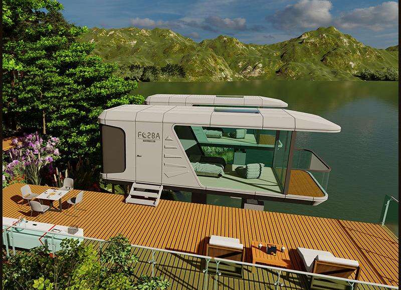 Our company's space capsule houses have been successfully exported to Hokkaido, Japan.