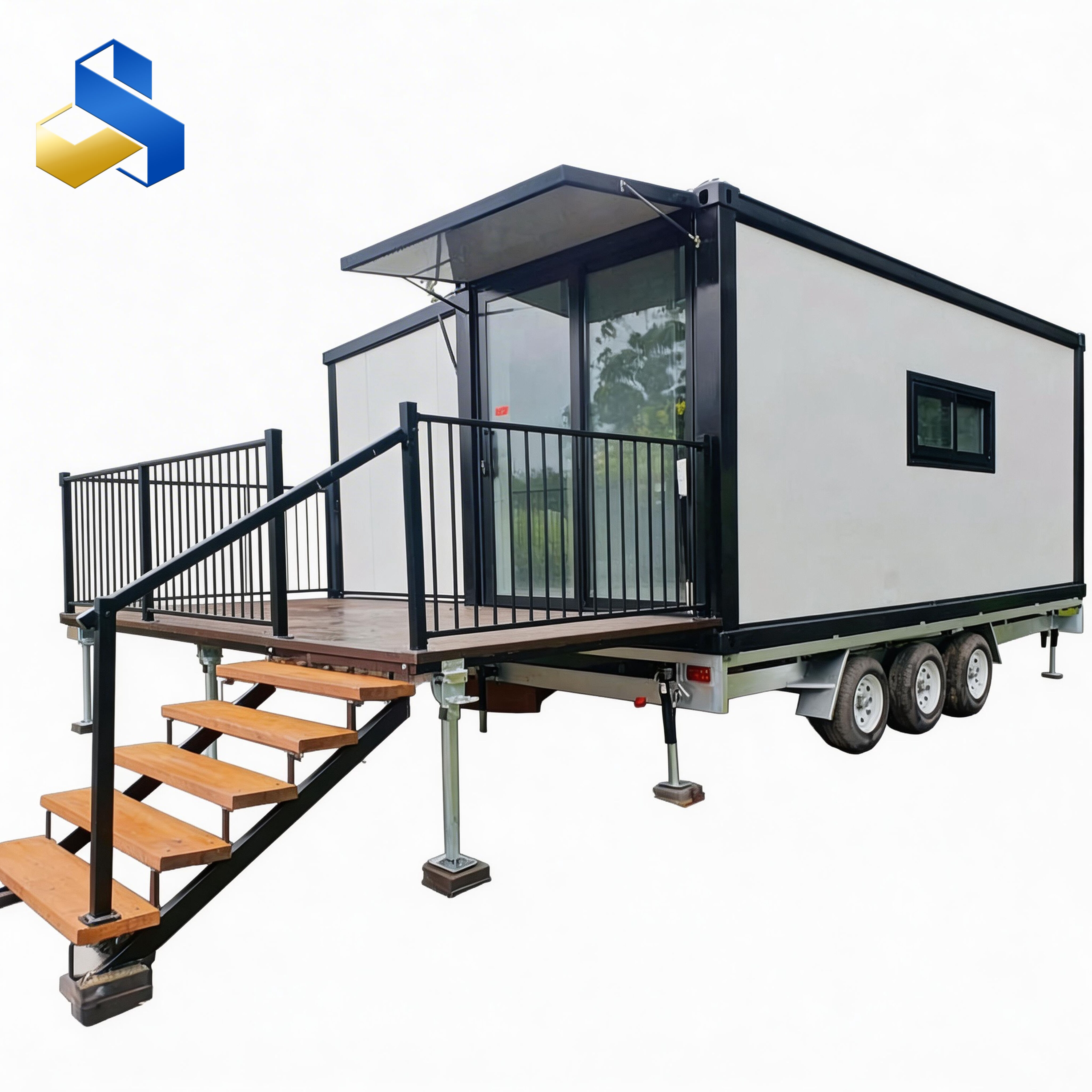 Customized trailer container prefabricated integrated houses