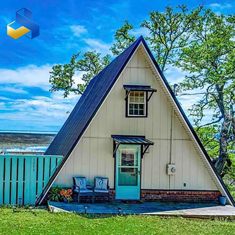 Prefabricated A-frame triangular luxury villa