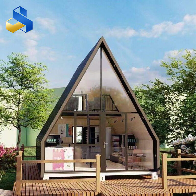 20ft 40ft Prefabricated House Free Shipping Mobile Triangle Shape Prefab House Space Capsule