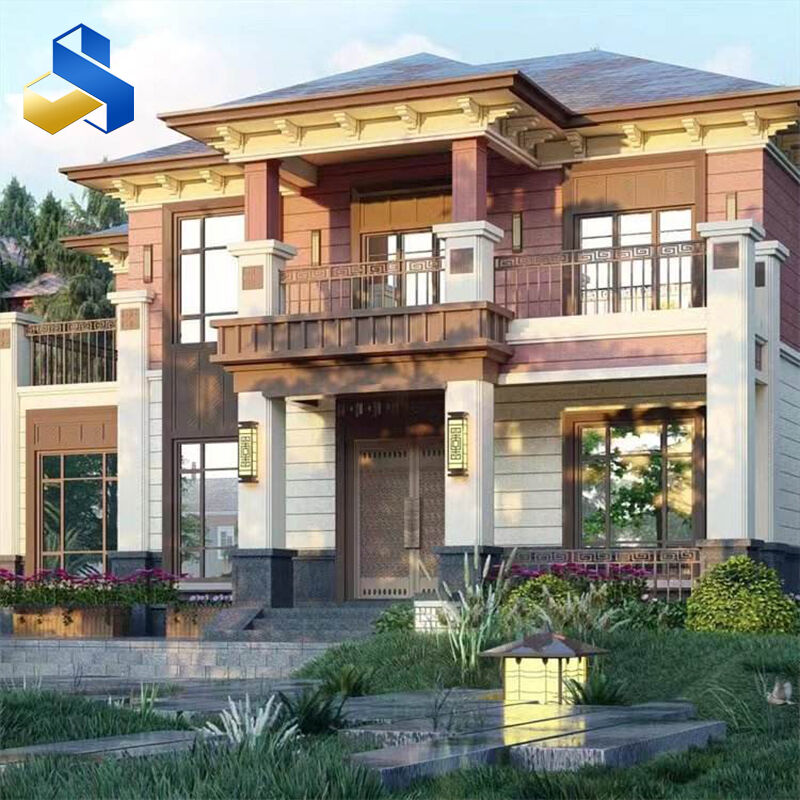 light steel structure prefabricated luxury villa container house