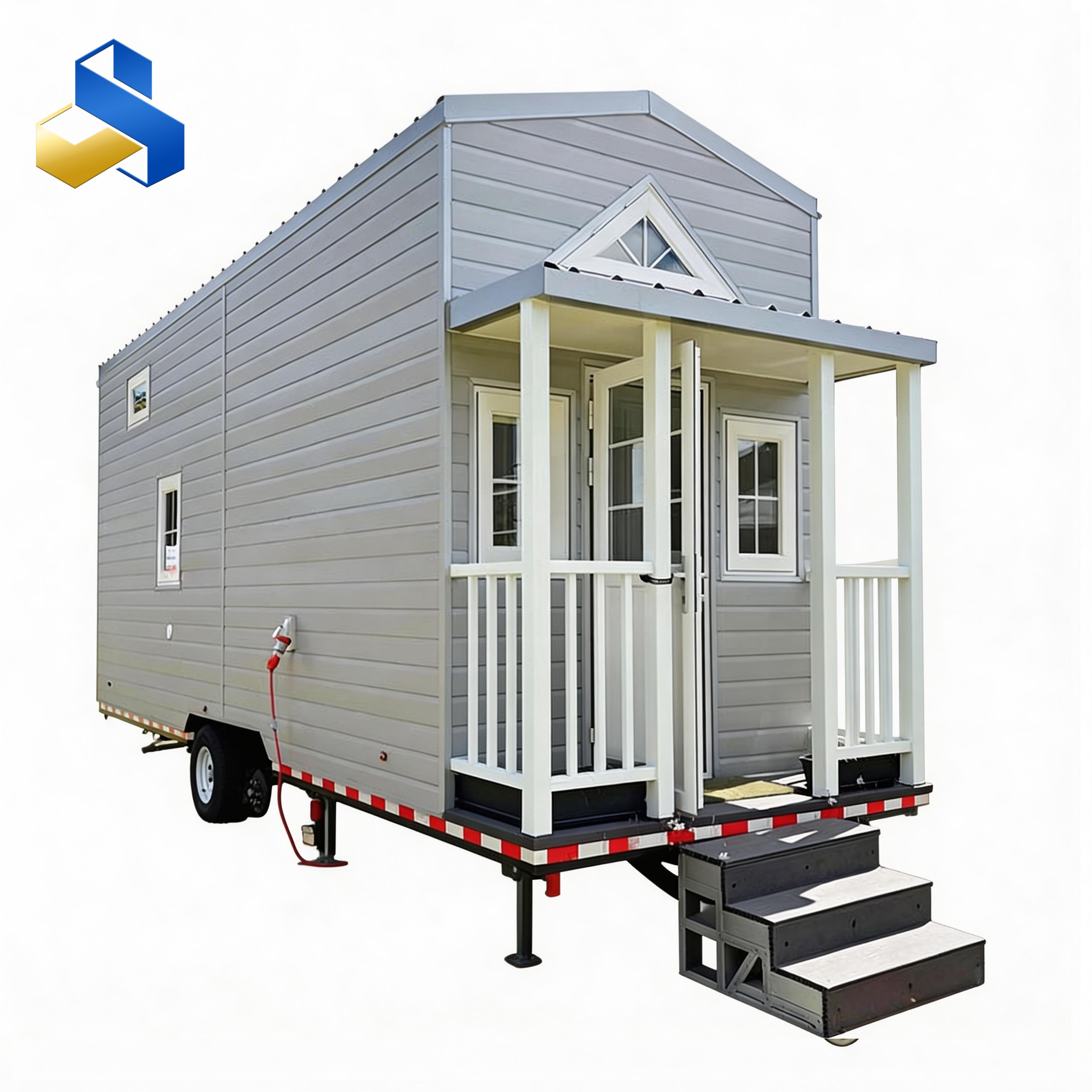 Mobile trailer container houses