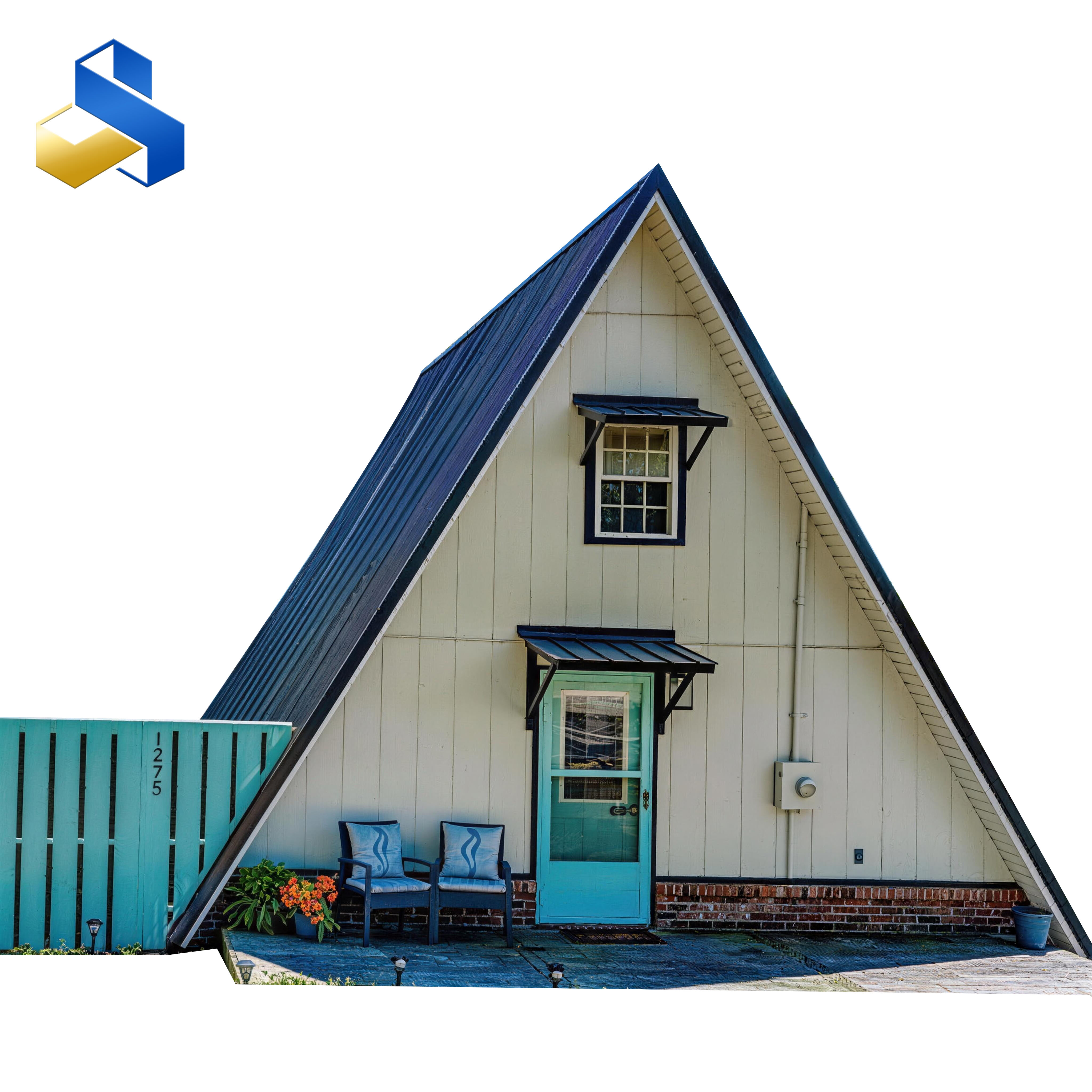 Prefabricated A-frame triangular luxury villa