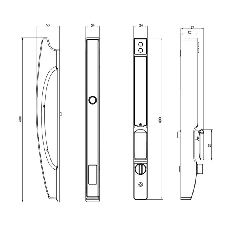 J03A Fully-automatic IP66 Waterproof Thermal Break Aluminum Smart Lock