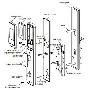 Entry door smart lock instruction