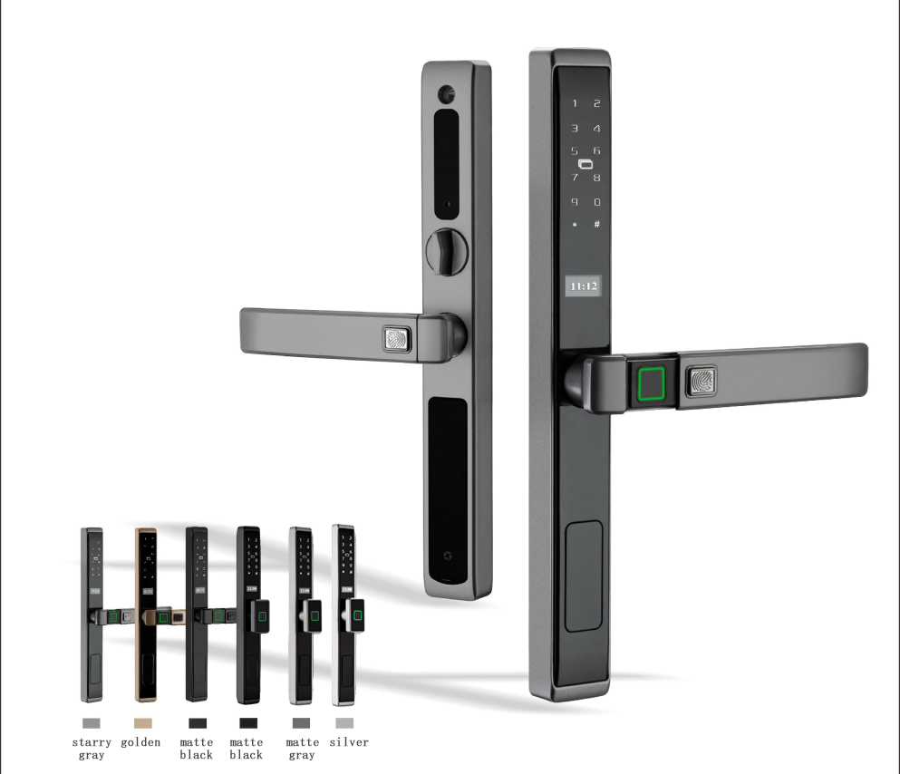 j03c fully automatic 3d facial recognition ip66 waterproof thermal break aluminum smart lock-6