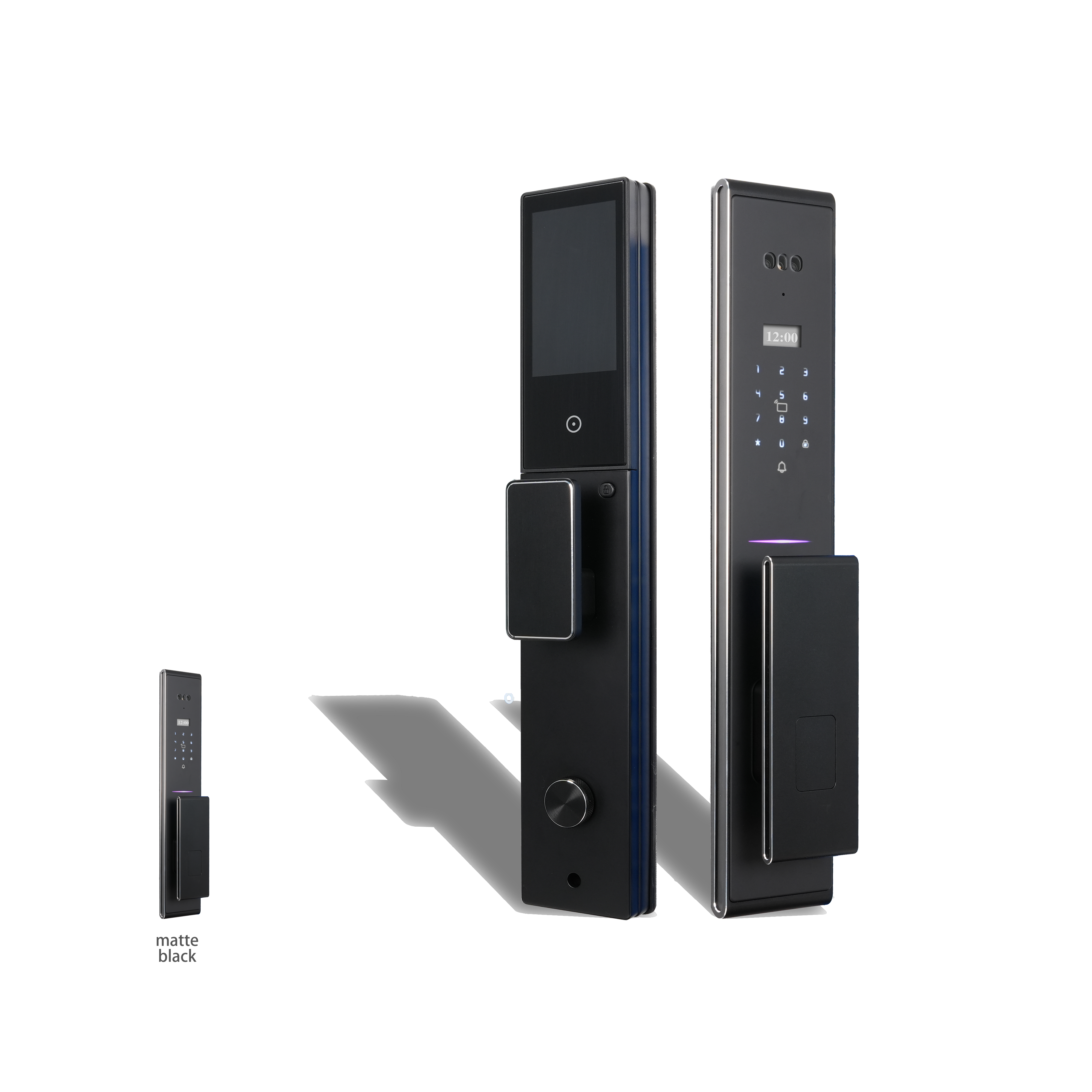 j03c fully automatic 3d facial recognition ip66 waterproof thermal break aluminum smart lock-7