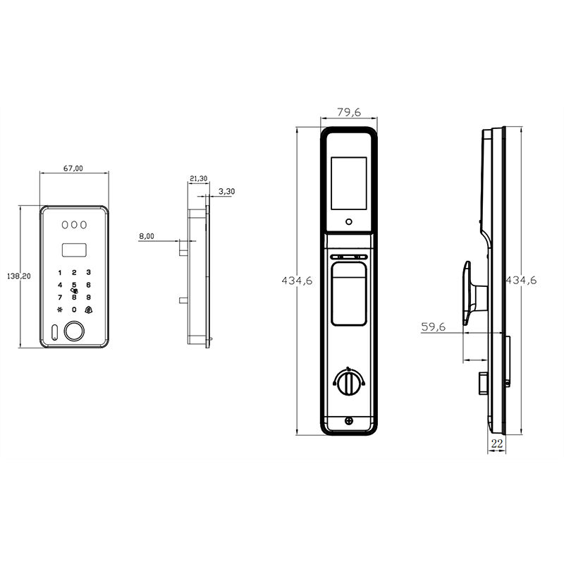 X3 IP66 Waterproof Recessed-Mounted Smart Lock