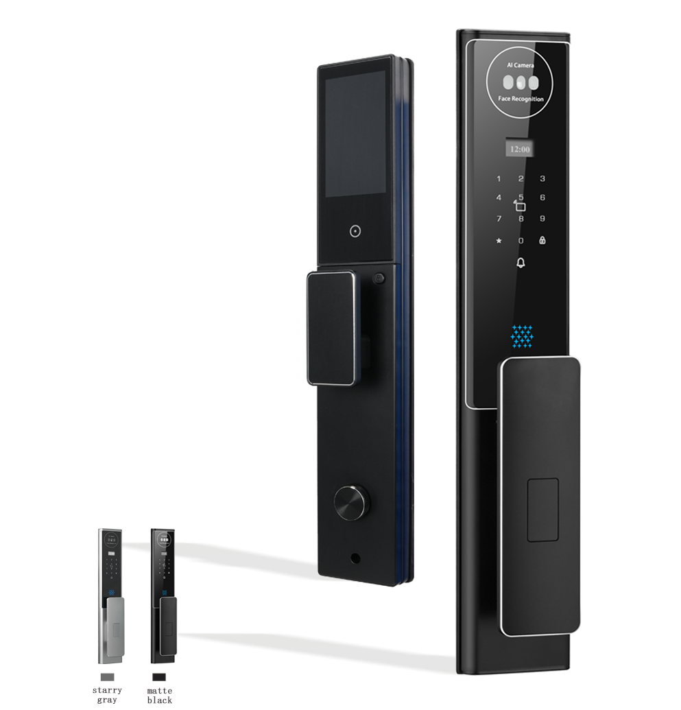 j03c fully automatic 3d facial recognition ip66 waterproof thermal break aluminum smart lock-3