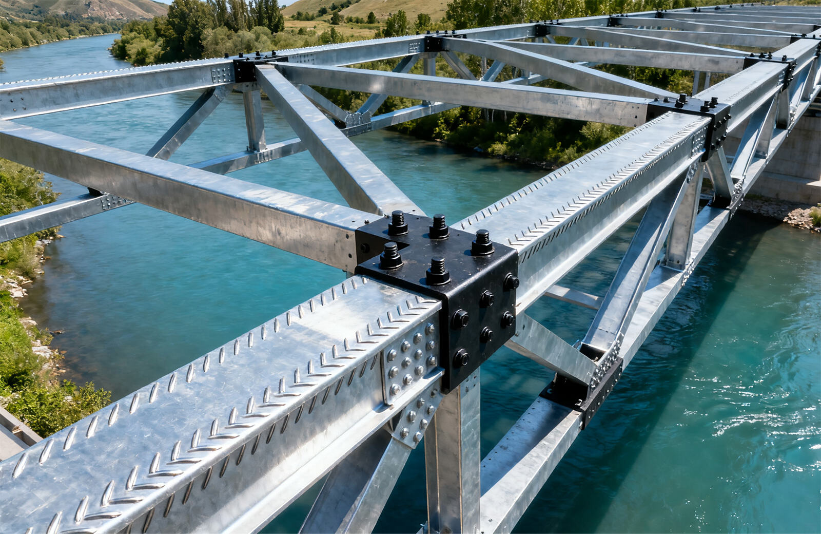 Prefabricated steel structure bridge