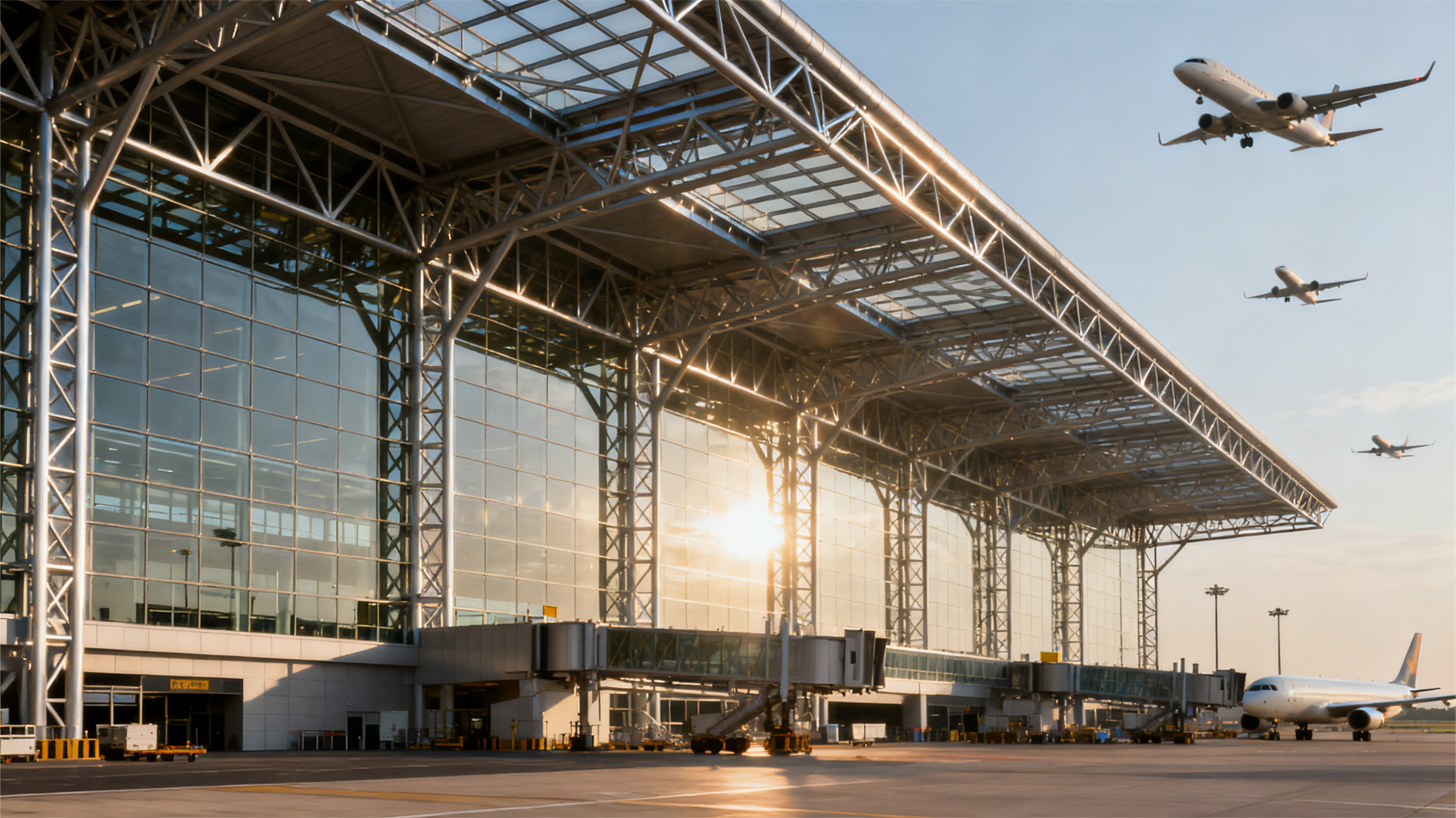 Steel structure airport details