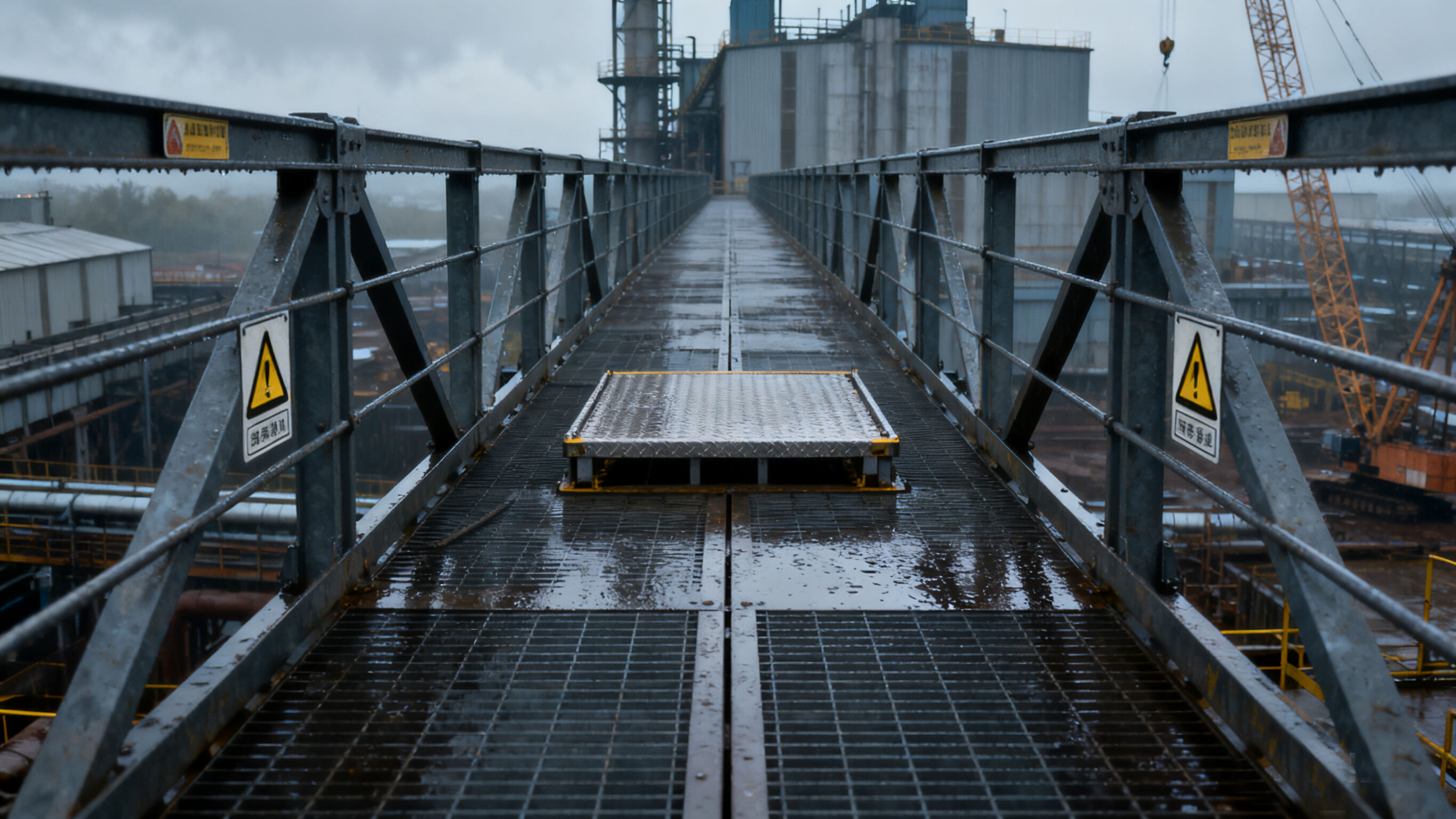 Steel structure trestle platform manufacture