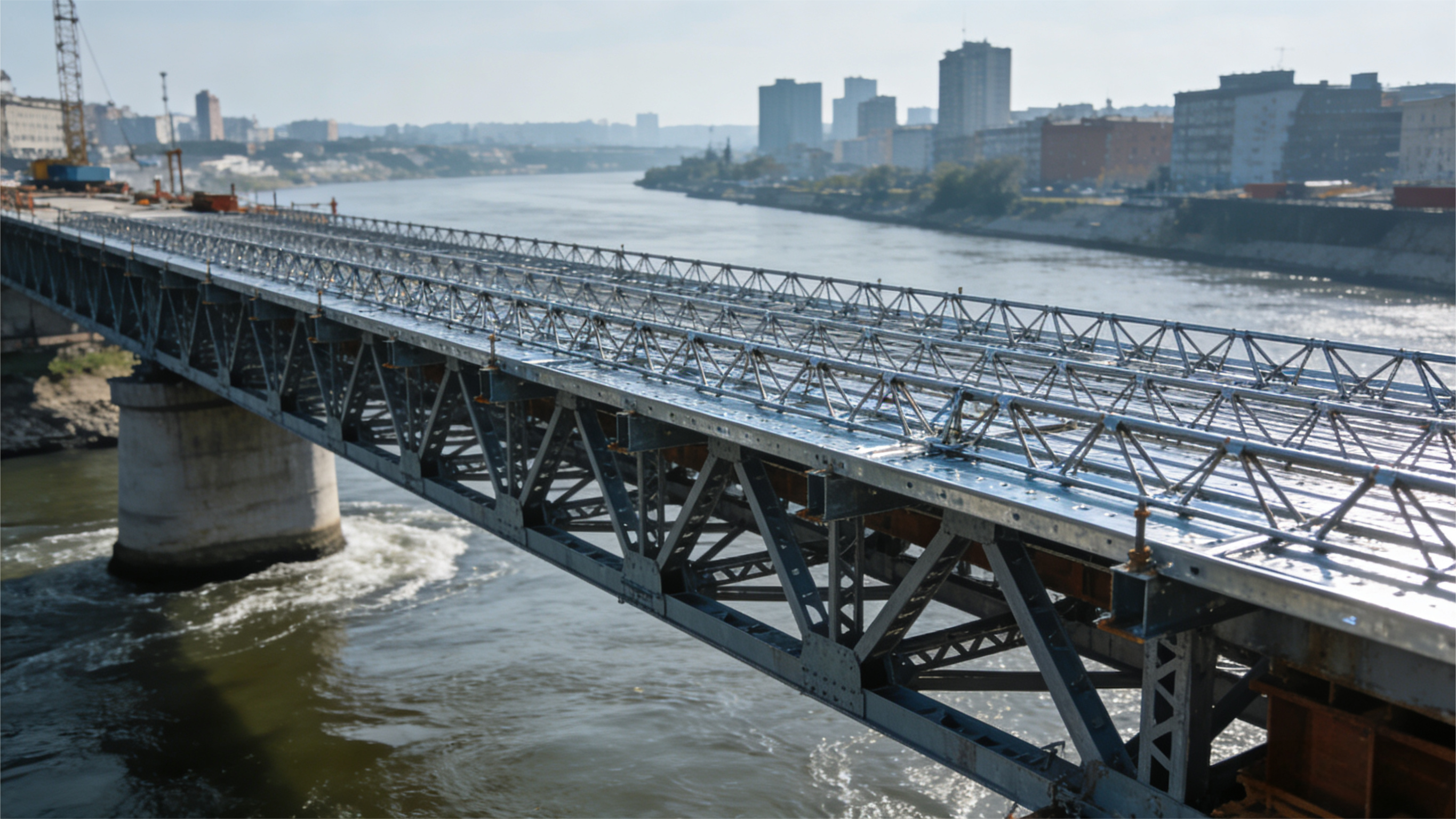Steel truss floor deck