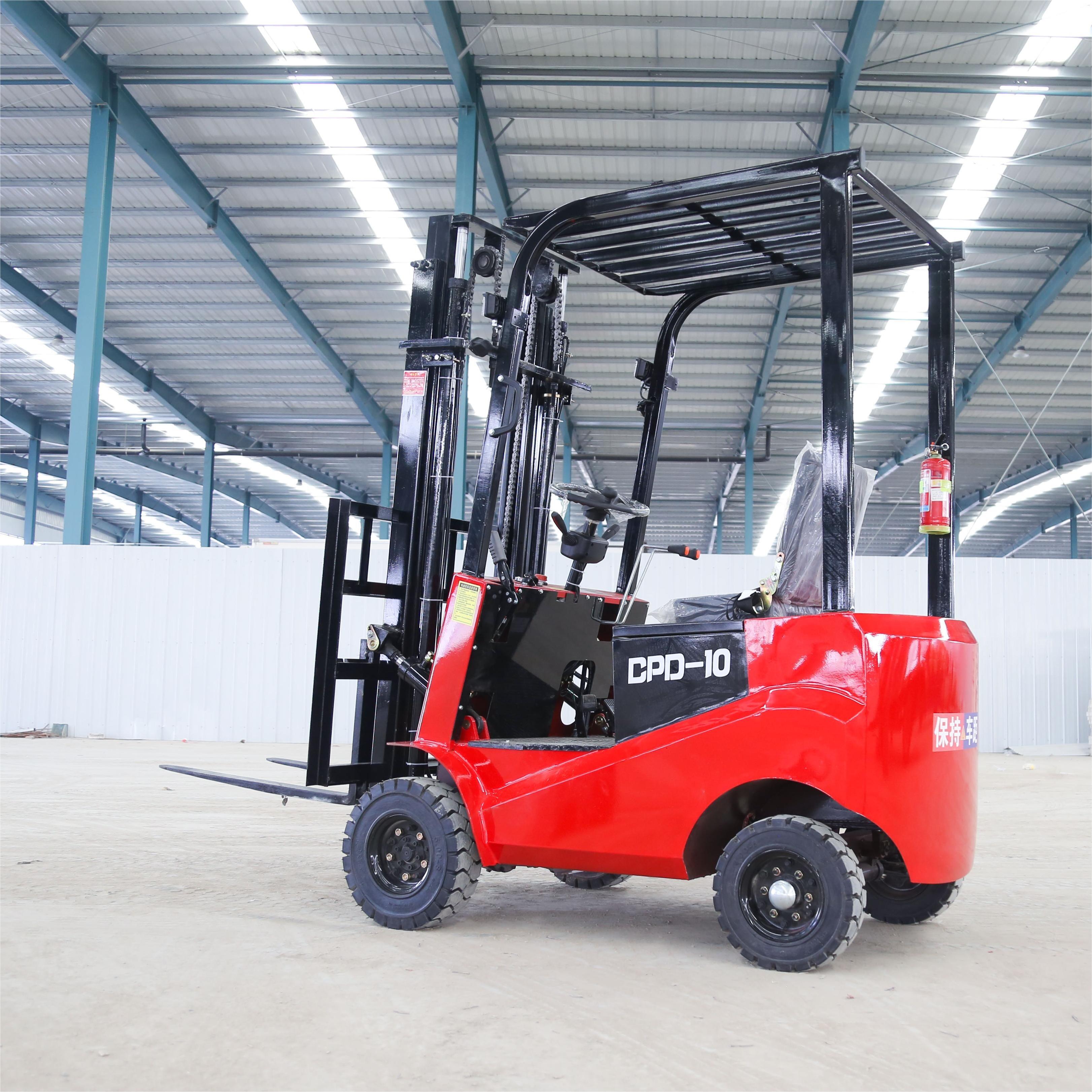 Good Quality Promotional Offers 1Ton Red Electric Forklifts Stable and Durable Special Good Sale