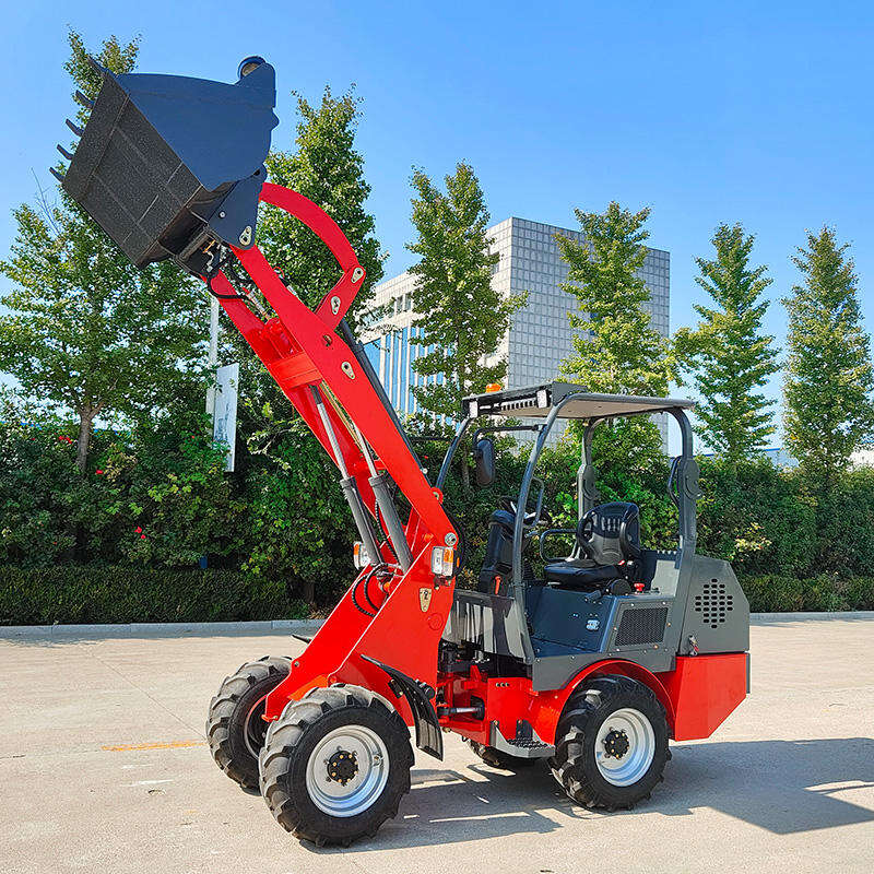 1 Ton Red High Quality Electric Loaders Zero Emission Low Energy for Sale at Low Prices.