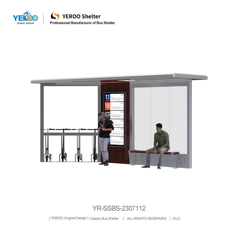 Metal Frame Bus Shelter- YR-SSBS-2307112