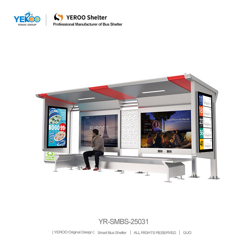 Bus Shelter with USB Charging- YR-SMBS-25031
