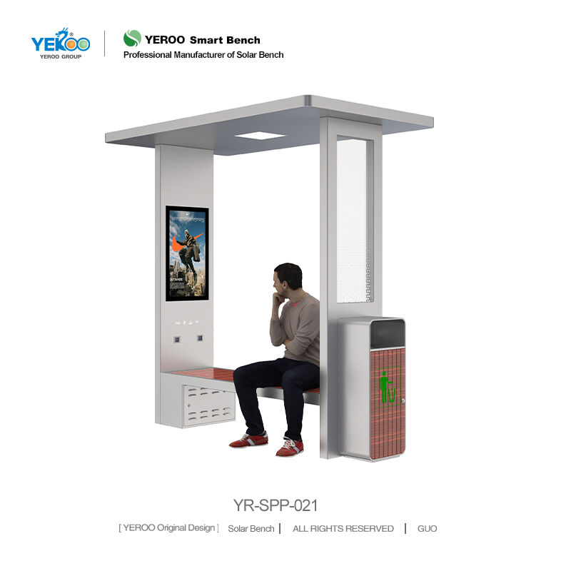 Park Metal Solar-powered Bench- YR-SPP-021