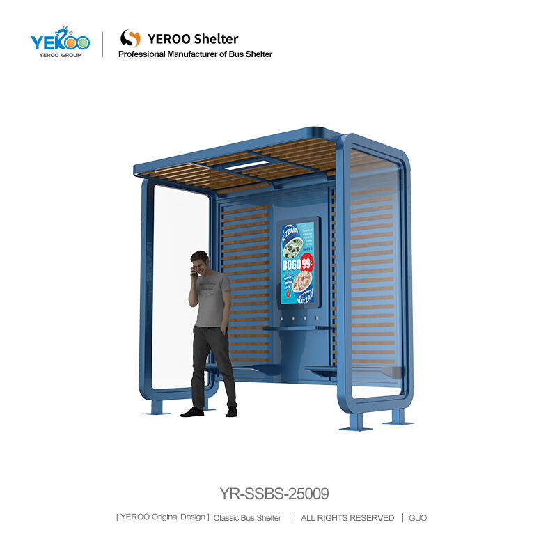 Low Cost Steel Bus Shelter- YR-SSBS-25009