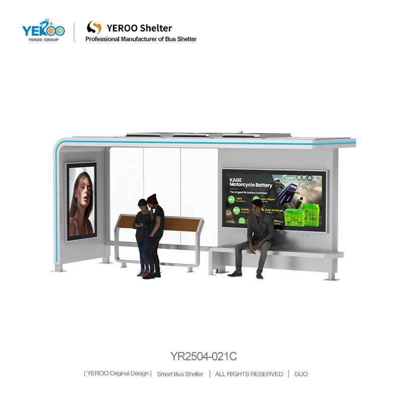 Metal Bus Stop Shelter Design- YR2504-021C
