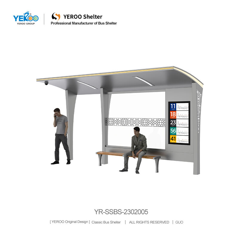 Stainless Steel Bus Stop Design- YR-SSBS-2302005