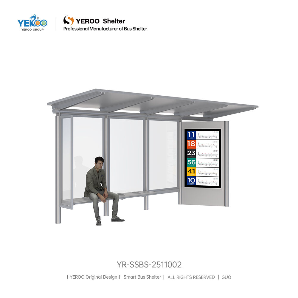 Urban Galvanized Steel Bus Shelter- YR-SSBS-2511002