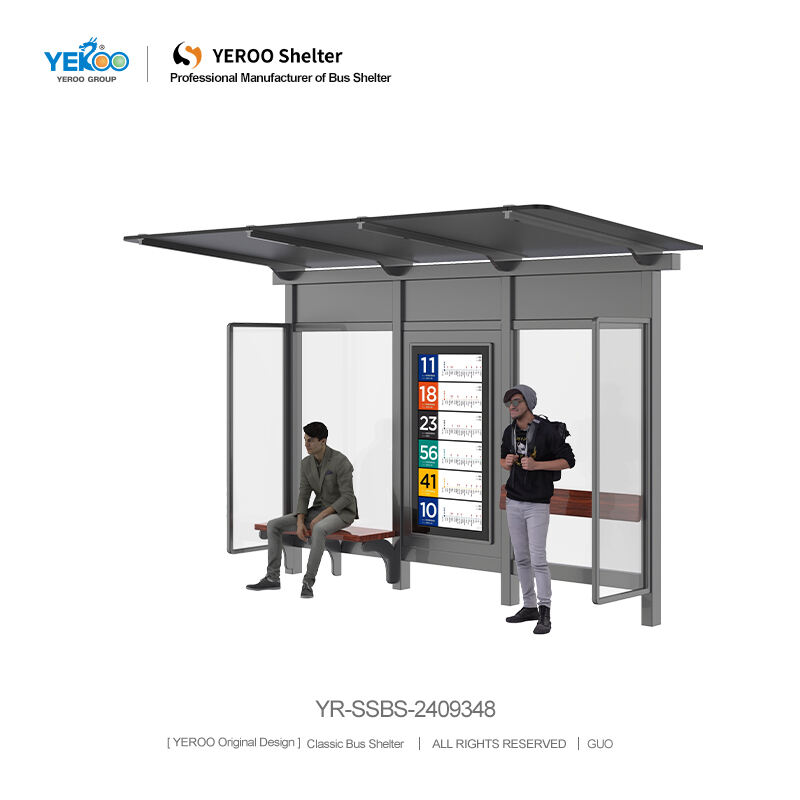 Bus Shelter with Solar Panels- YR-SSBS-2409348