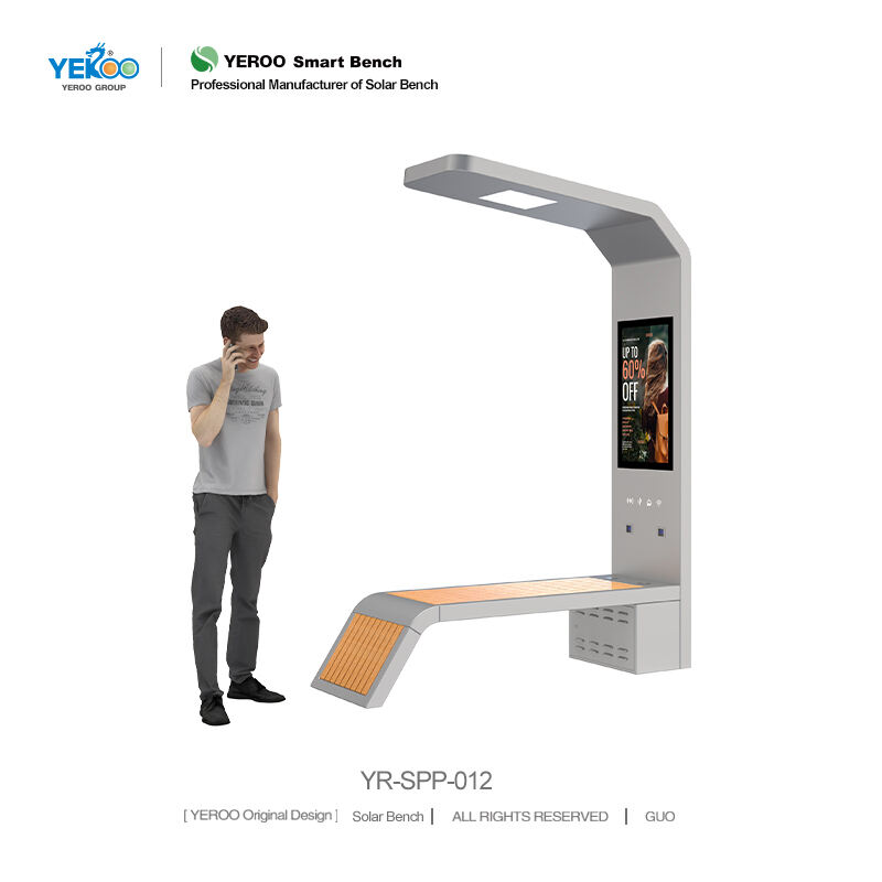 Solar Powered Park Bench- YR-SPP-012