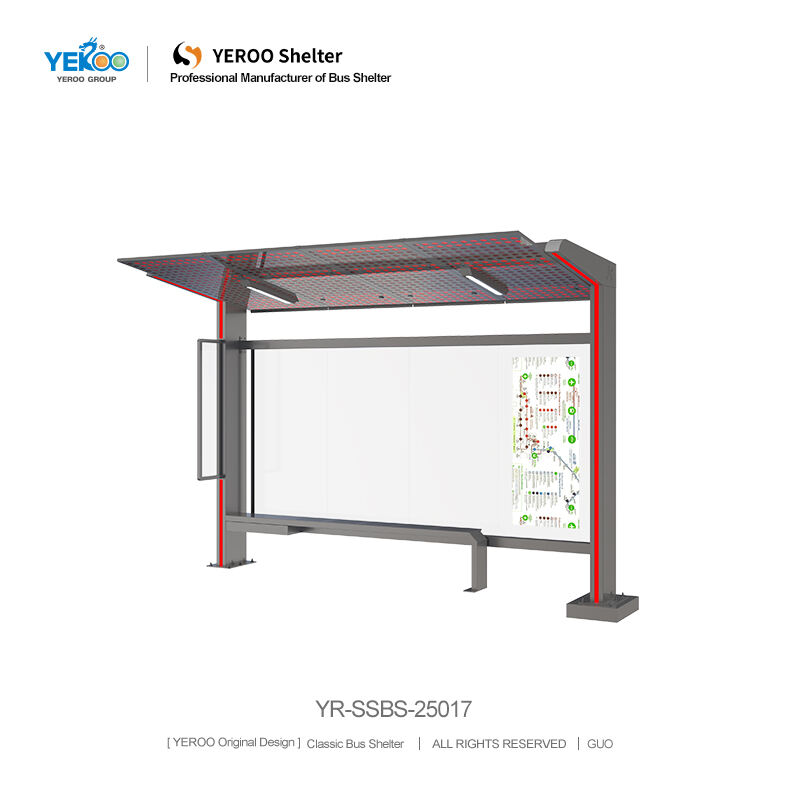 Outdoor Solar Bus Shelter- YR-SSBS-25017