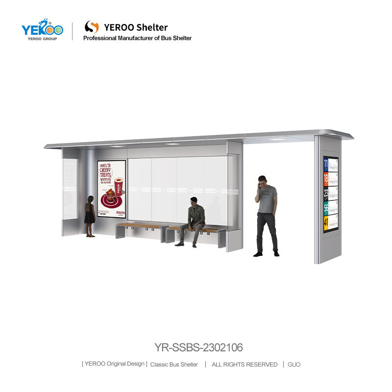 Galvanized Steel Bus Shelter- YR-SSBS-2302106