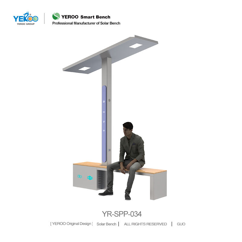 Bench with Solar Panel- YR-SPP-034