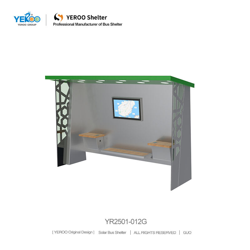 Bus Shelter with Solar Lighting- YR2501-012G
