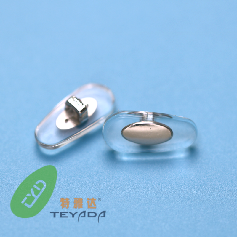 G-456 Silikonowe podkładki nosowe w kształcie kropli, średnica 13,7 mm, montaż śrubowy/klipsowy