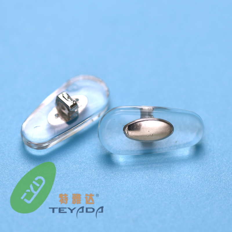 G-455 Silikonowe podkładki nosowe w kształcie kropli, średnica 15,7 mm, montaż śrubowy/klipsowy