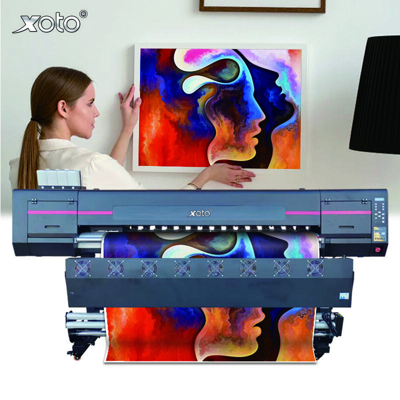 XT-1804 6 fot, fyrahuvudad flexbanner-canvus-ekosolventskrivare