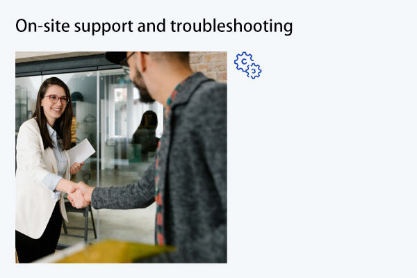 El soporte y la resolución de incidencias in situ, realizados por técnicos certificados, garantizan que los problemas complejos se resuelvan de forma eficiente, minimizando las interrupciones operativas.