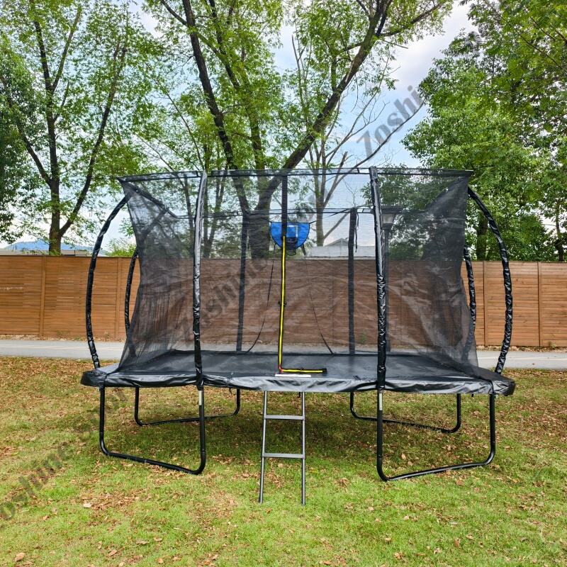 Zoshine Trampolin Luar Rumah Berkualiti Tinggi Segi Empat 8x12 Kaki untuk Aktiviti Bermain di Halaman Belakang