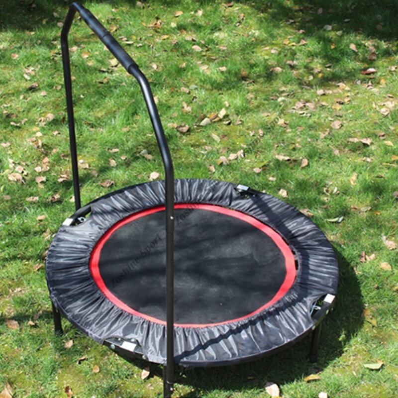 Zoshine Mini faltbares Fitness-Trampolin mit Rahmen aus Aluminiumstahl, 40 Zoll, mit Gummiseilen und Schaumstoffgriff, langlebig für Erwachsene zur Indoor-Nutzung