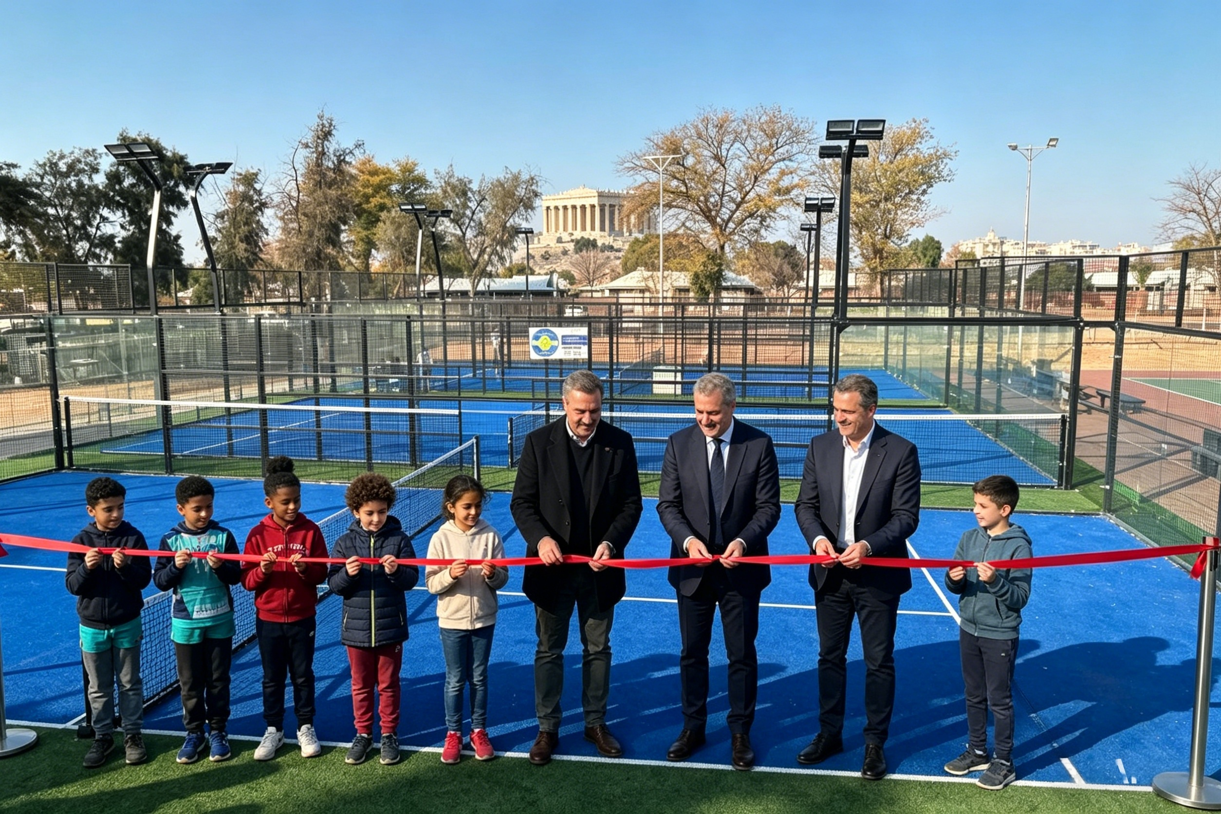 Whale Sport Doa Quadra Móvel de Padel Panorama a Atenas, Promovendo a Igualdade no Esporte