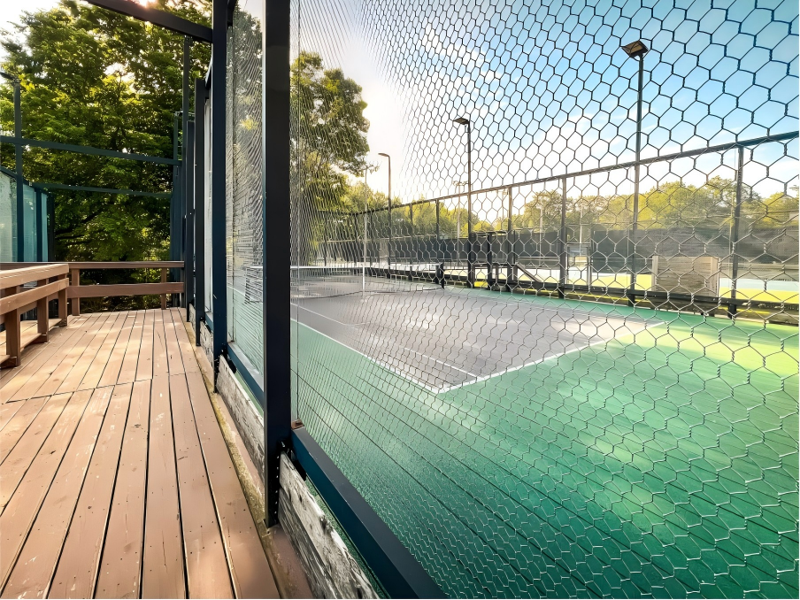 Erleben Sie eine unübertroffene Haltbarkeit mit unseren wetterfesten Padelplätzen