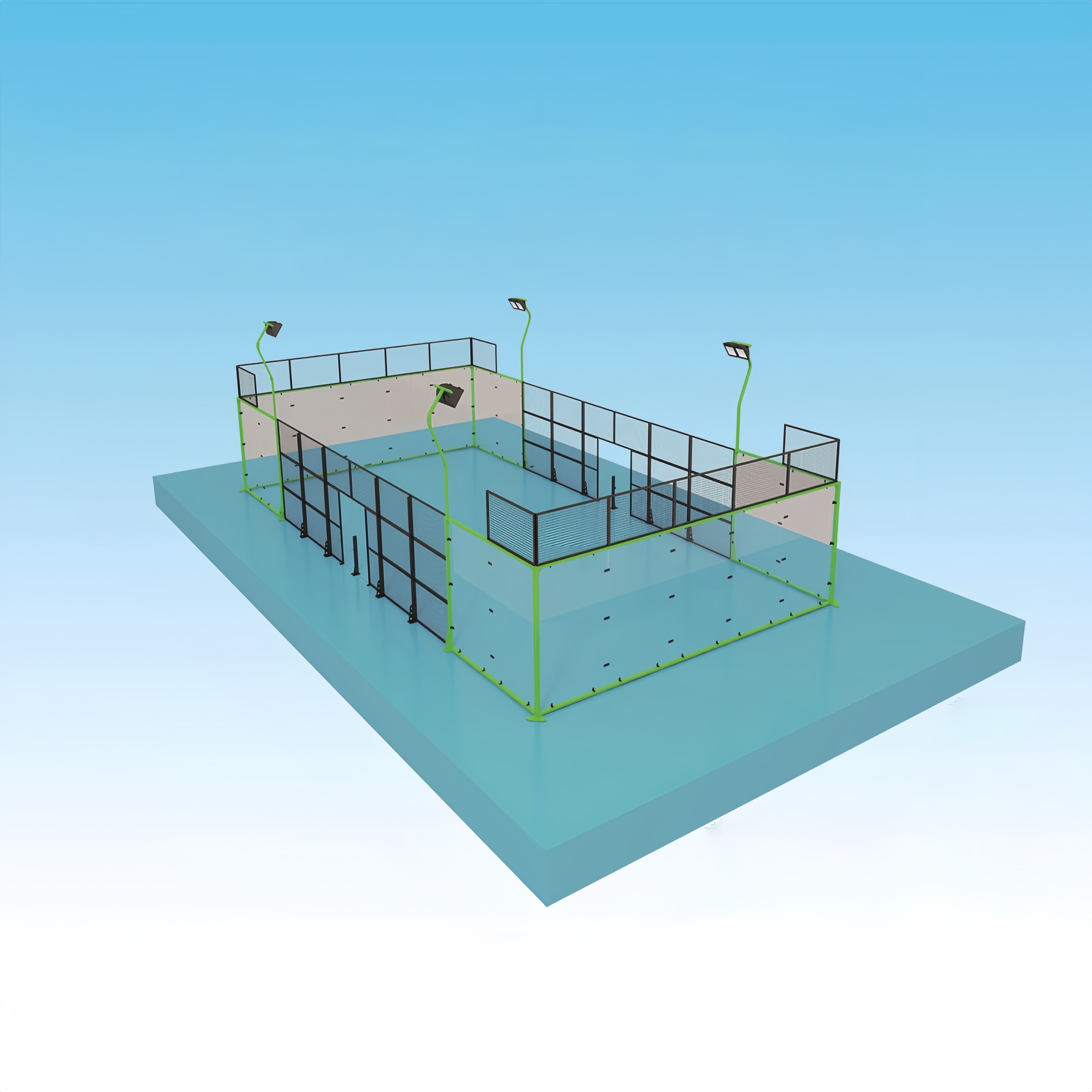 Transform Your Space with Our CE Certified Panoramic Padel Court