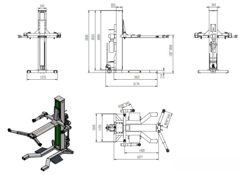 Movable single post lift TP3.0-SPE dimension.jpg