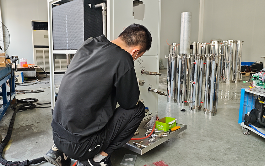 Mature workshop staff