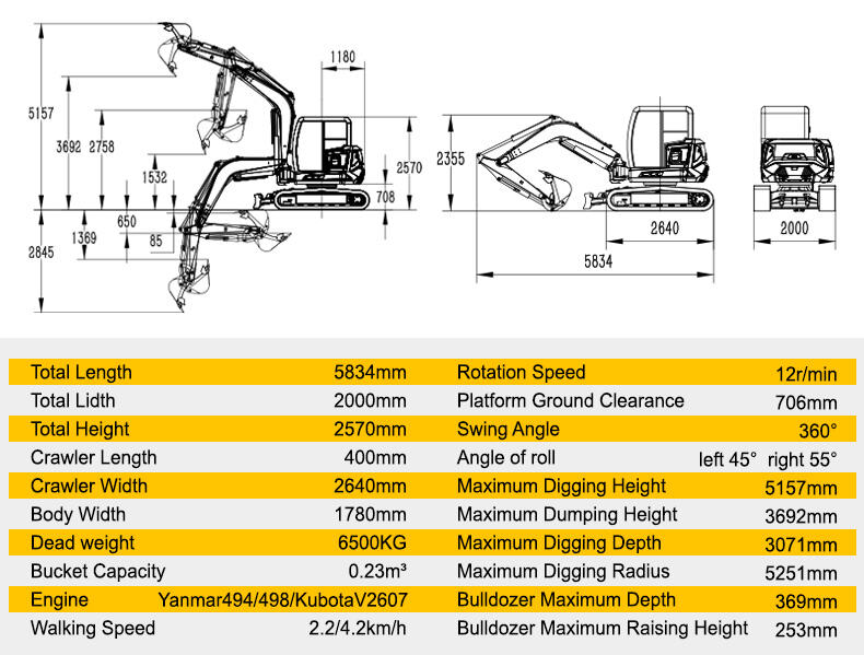 HT65 Mini Excavator