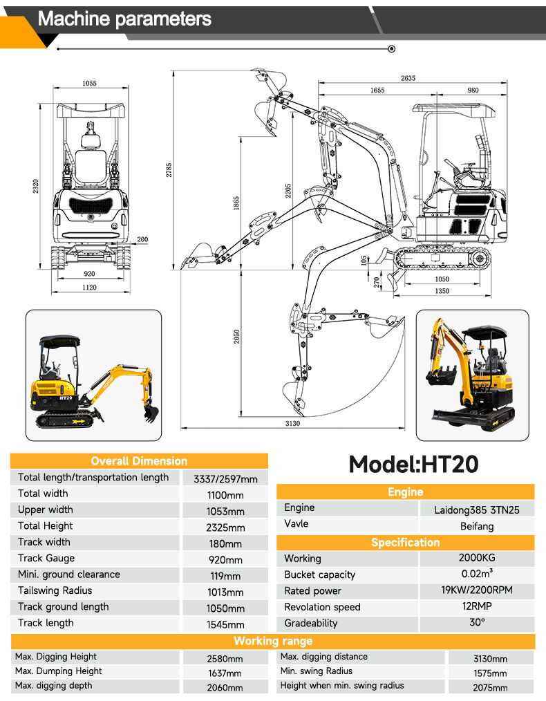 HT-20 Mini Excavator