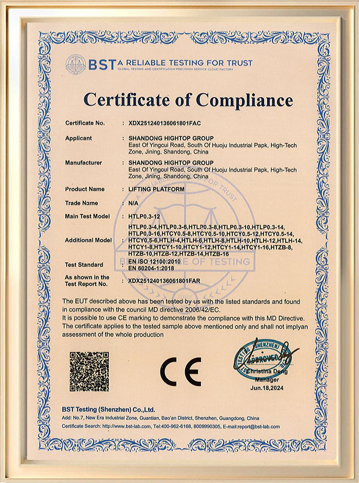 Qualification Certificate