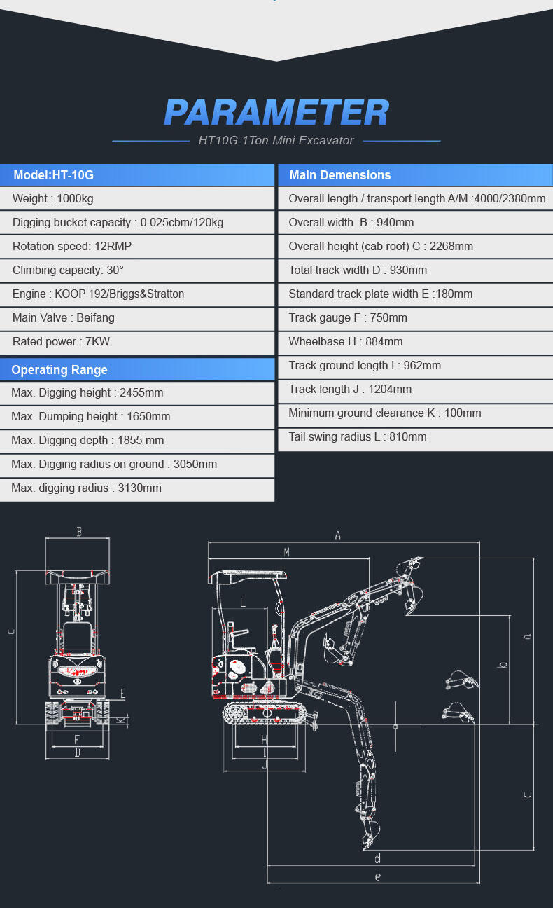 HT10G Mini Excavator