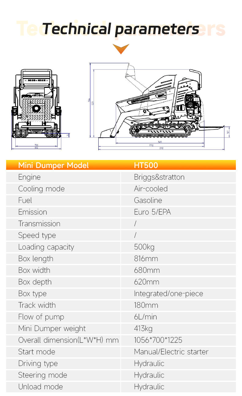 HT500 Mini Dump Trucks